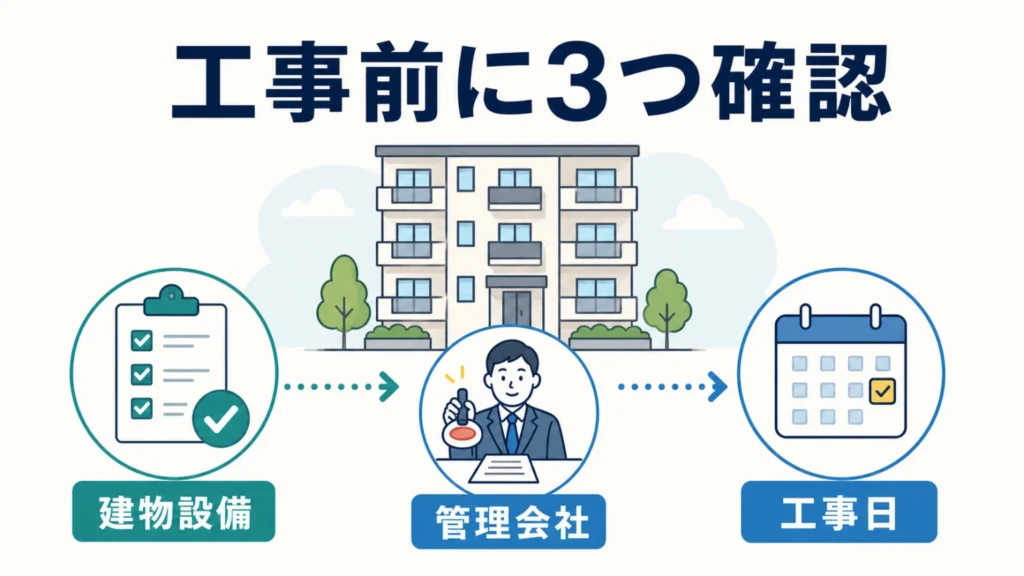 NURO光マンション工事の流れと許可取りを完全ガイドの要点を整理した図解