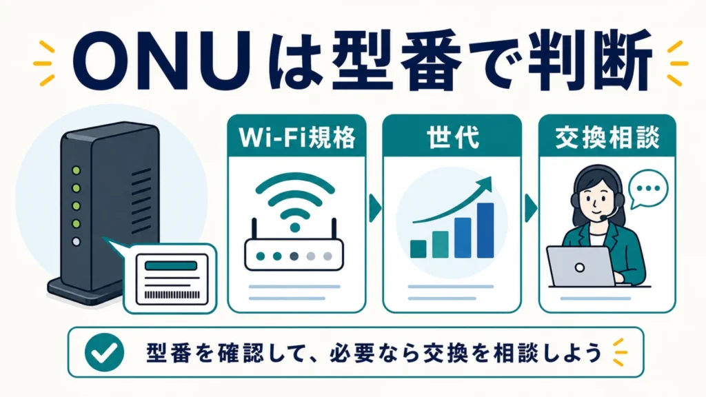 NURO光のONUは全14種類｜型番別スペックと交換方法の要点を整理した図解