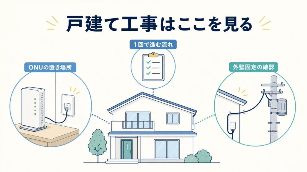 NURO光の戸建て工事内容を完全解説！2回工事は本当？注意点もの要点を整理した図解